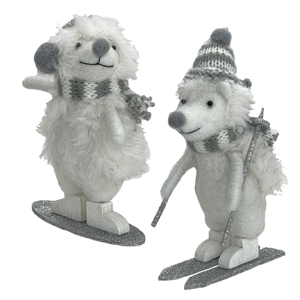 Skiing Mouse - White
