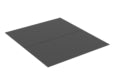 SBI-BLACK STEEL HEARTH PAD 46 3/4'' X 54"
