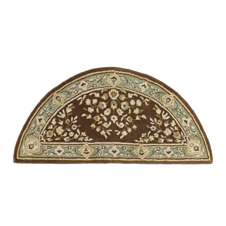Oriental Half Round Hearth Rug 56" X 26"