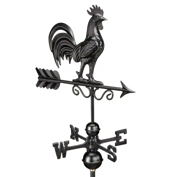 Bantam Rooster Weathervane in Black