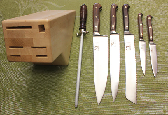 GROHMANN KITCHEN - 7 Pc. Set (Forged) with Block- #2001FG - $775.00