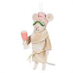 Spa Mouse w/cucumbers Ornament