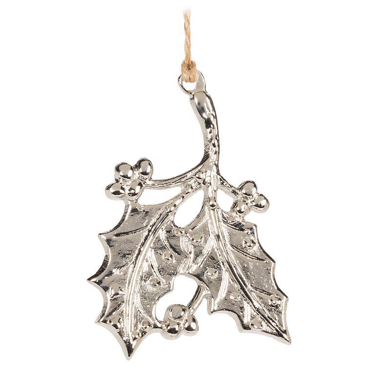 Simple Flat Holly Ornament