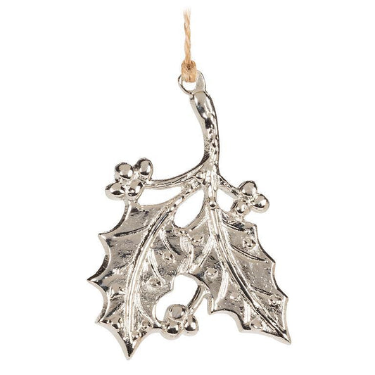 Simple Flat Holly Ornament