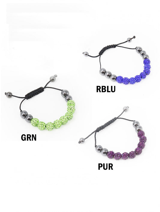 KIDS MULTICOLOURED SHAMBALLA ROPE BRACELET