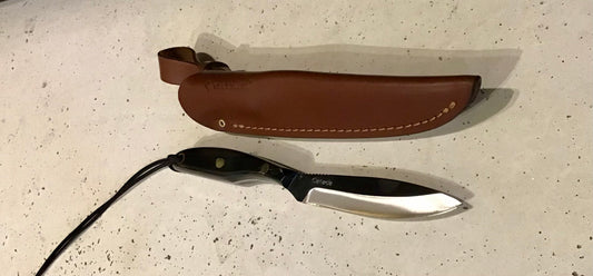 GROHMANN HUNTING KNIVES TROUT AND BIRD - W2S #2 Trout & Bird SS Reg Open Sheath Water Buffalo Horn -  $174.00