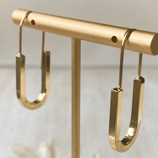 Agaveh Girl - Gold Minimalist Hoop Earrings