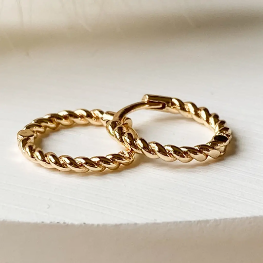 Agaveh Girl -Twisty Hoop Earrings