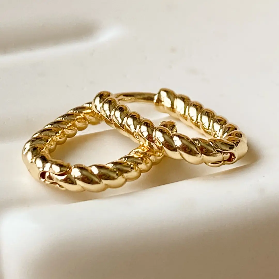 Agaveh Girl - Roped Hoops Earrings