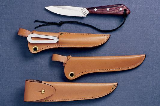GROHMANN HUNTING KNIVES -R3SA, CAF-  Stainless Steel Overlap Sheath- $145.00
