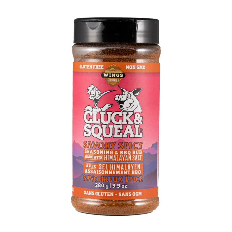 Cluck & Squeal Savory Spicy Seasoning & BBQ Rub made with Himalayan Salt