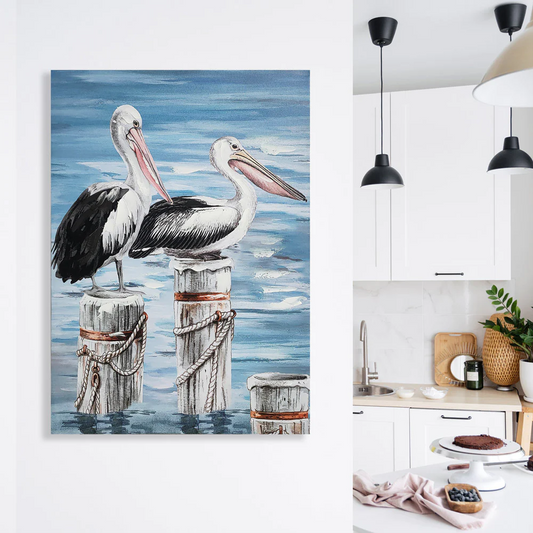 Bird's Day on the Beach Painting