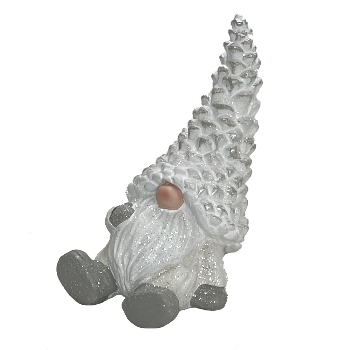 Sitting Gnome - White