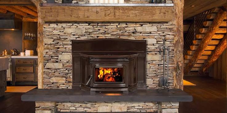 Pacific Energy Alderlea T5 Insert -Majolica Brown - Showroom Display Clearance