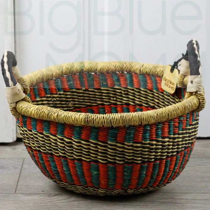 Big Blue Moma - Round Small Two Handled basket