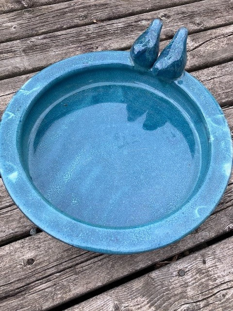 Round Ceramic Bird Bath