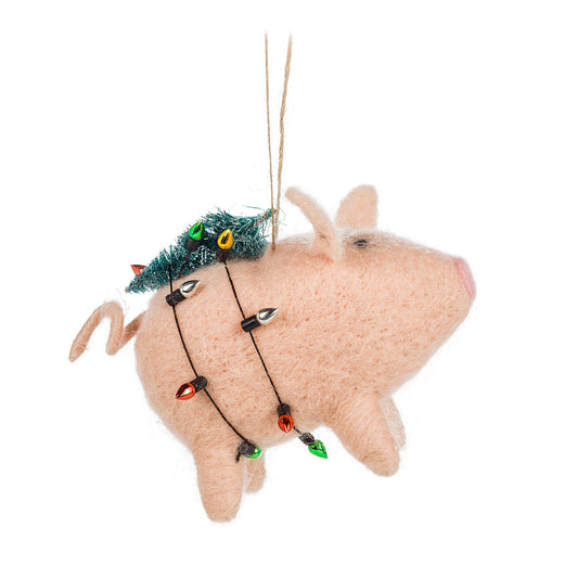 Ornament - Pig with Lights