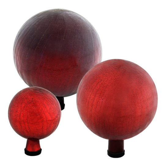 Gazing Ball - 10" - Red