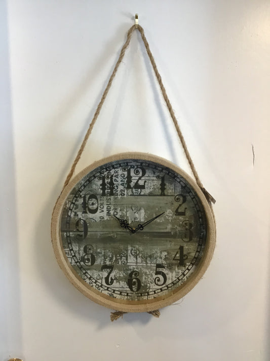 Clock - Round with Rope - Country Stoves and Sunrooms Ltd