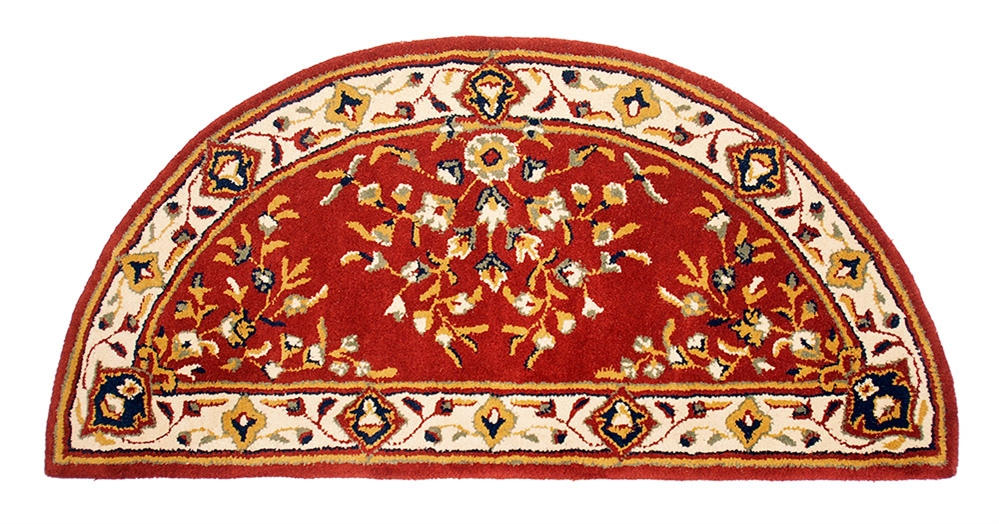 Oriental Half Round Hearth Rug 56" X 26"