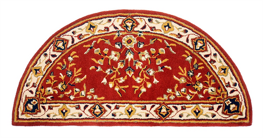 Oriental Half Round Hearth Rug 56" X 26"